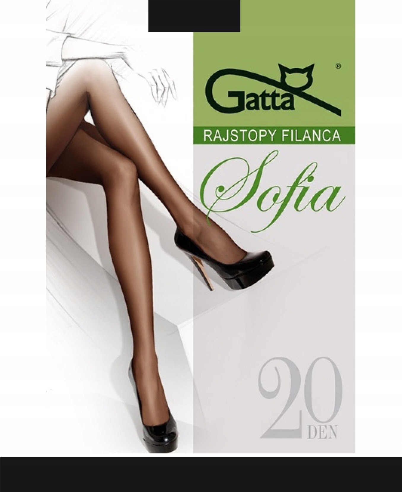 Women's tights Sofia black - classic elegance
