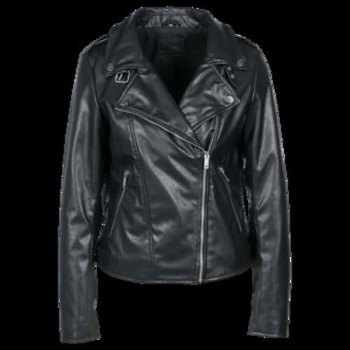 TDENINA Women's Biker Jacket Black Size 36 - perfect for rock look