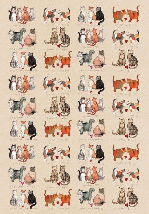 Kitchen towel TT18 Cats - cotton, cute addition to your kitchen