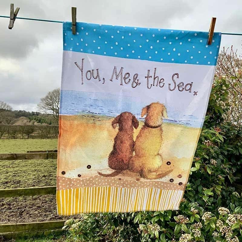 Kitchen towel TT36 You, me and the sea - cotton accessory for your kitchen