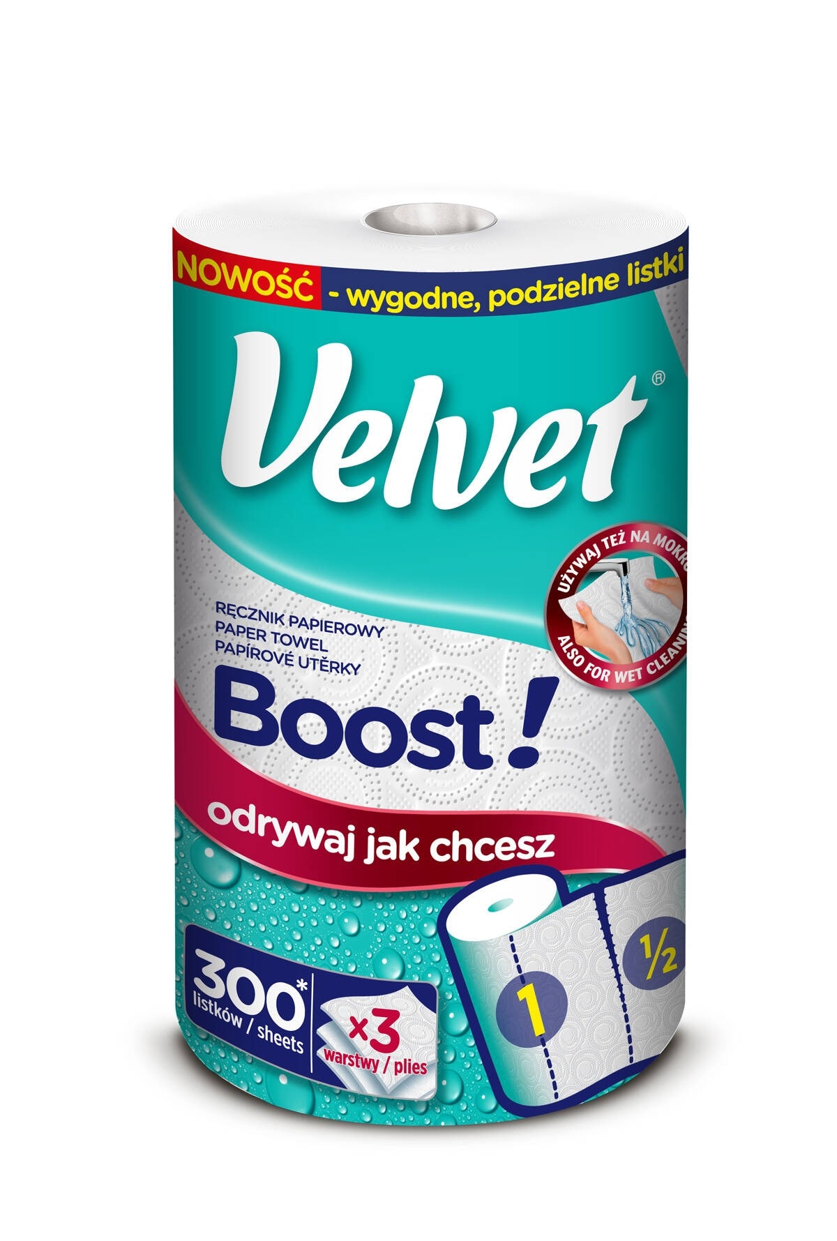 Velvet Boost! - Paper towel 1 roll - Exceptionally efficient
