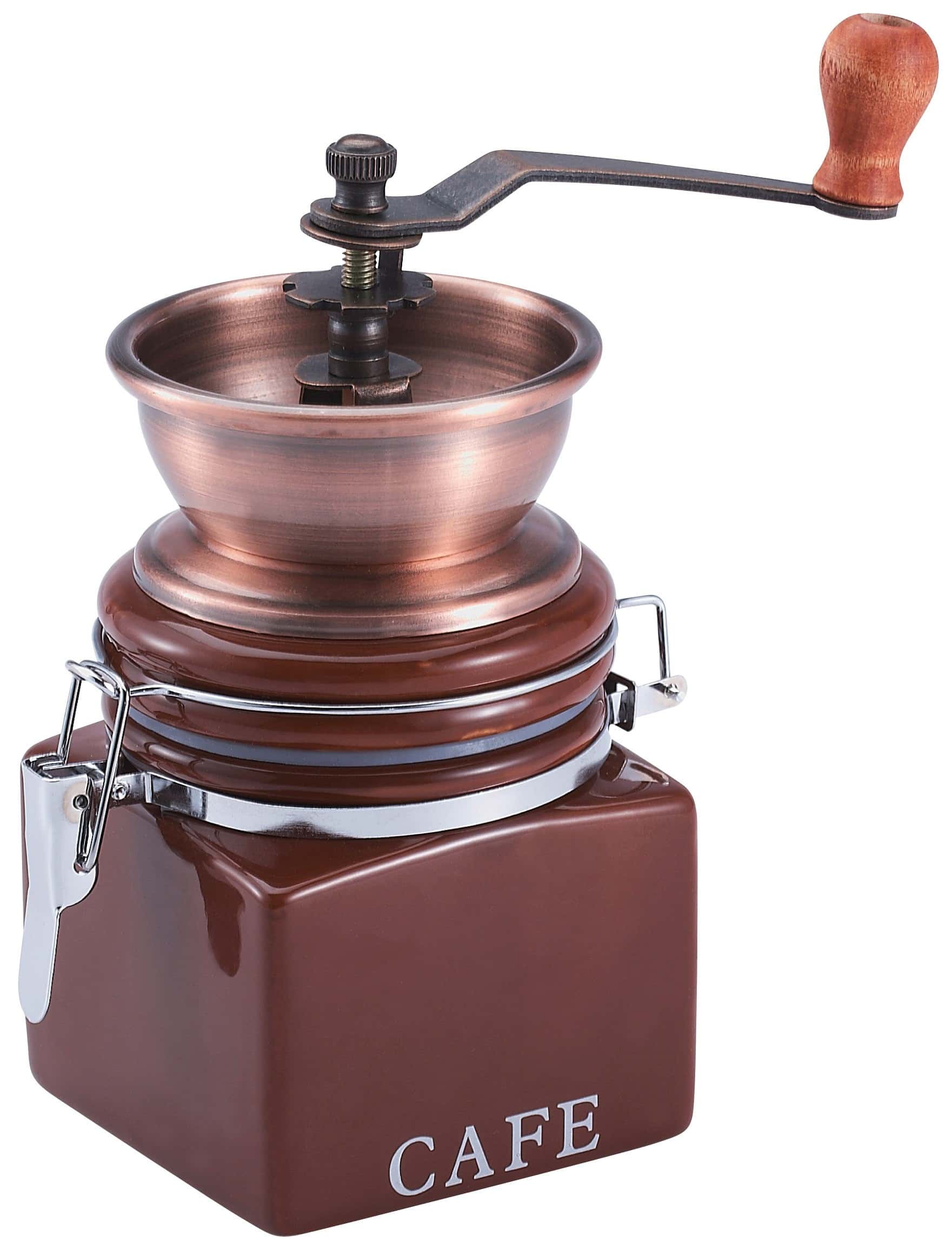 Kinghoff Coffee Grinder - Hand, Ceramic, Brown