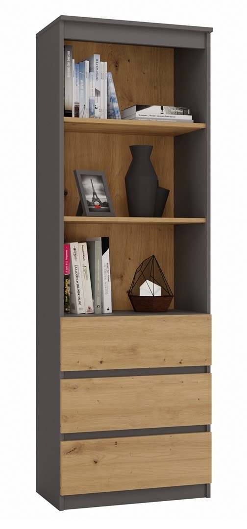 OLIMP Office shelf 3 drawers 3 shelves - Anthracite/Artisan