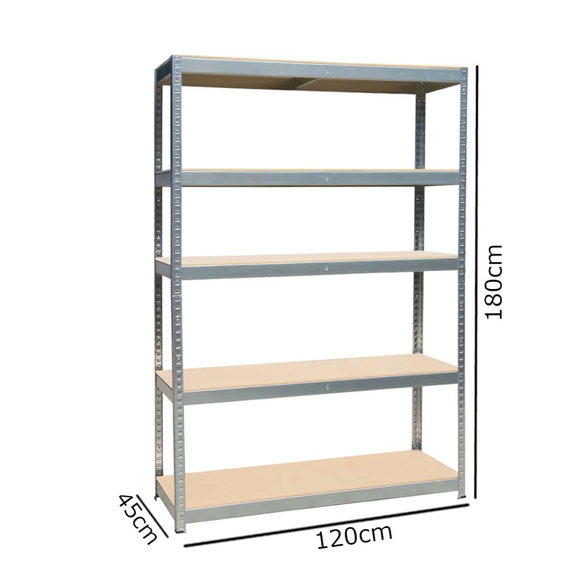 Metal Warehouse Rack - Solid and Spacious 182 x 120 x 45 cm