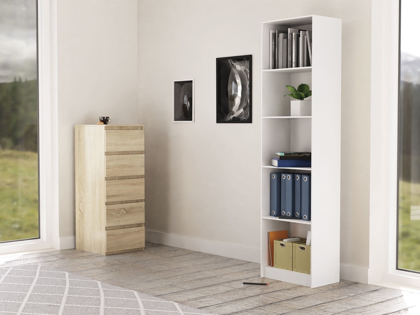 Shelf R50 - White, universal for any interior