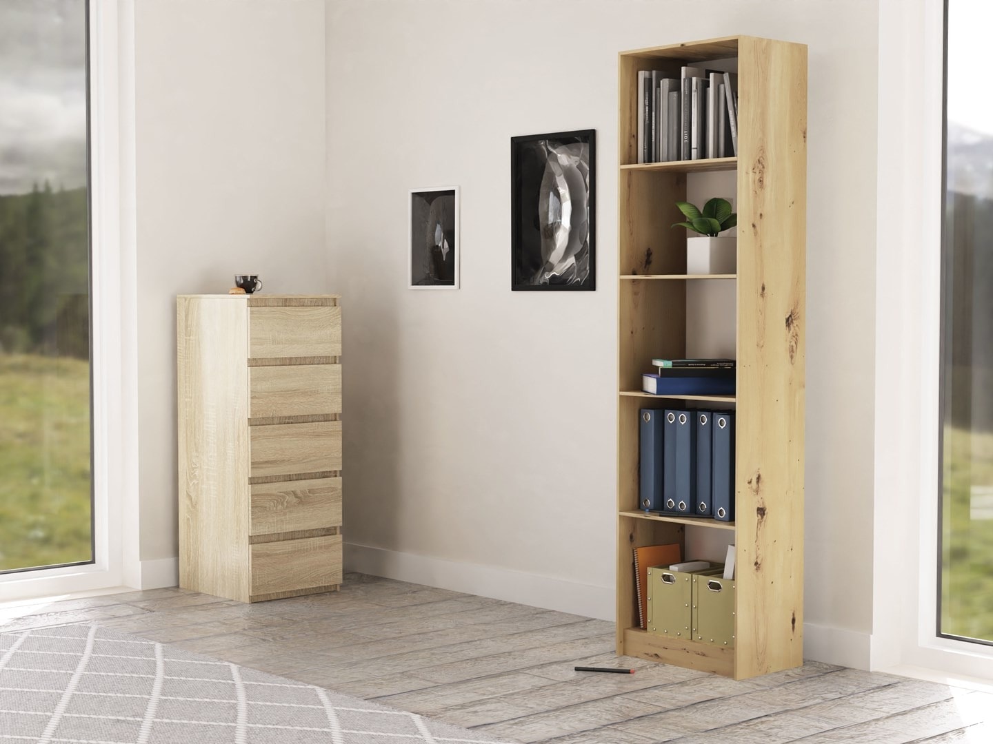 Shelf R50 - Artisan Oak - Universal for living room