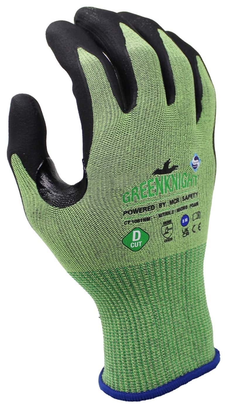 Cut-resistant gloves green R8 PBS - hand protection during work