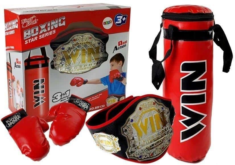 Leantoys Boxing set for children - bag, gloves, belt