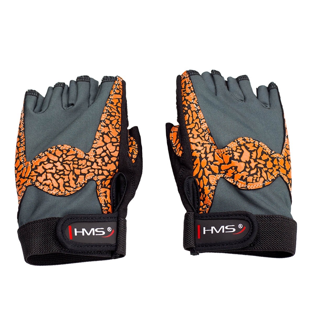 HMS RST03 Gym Gloves Orange/Gray - perfect for fitness