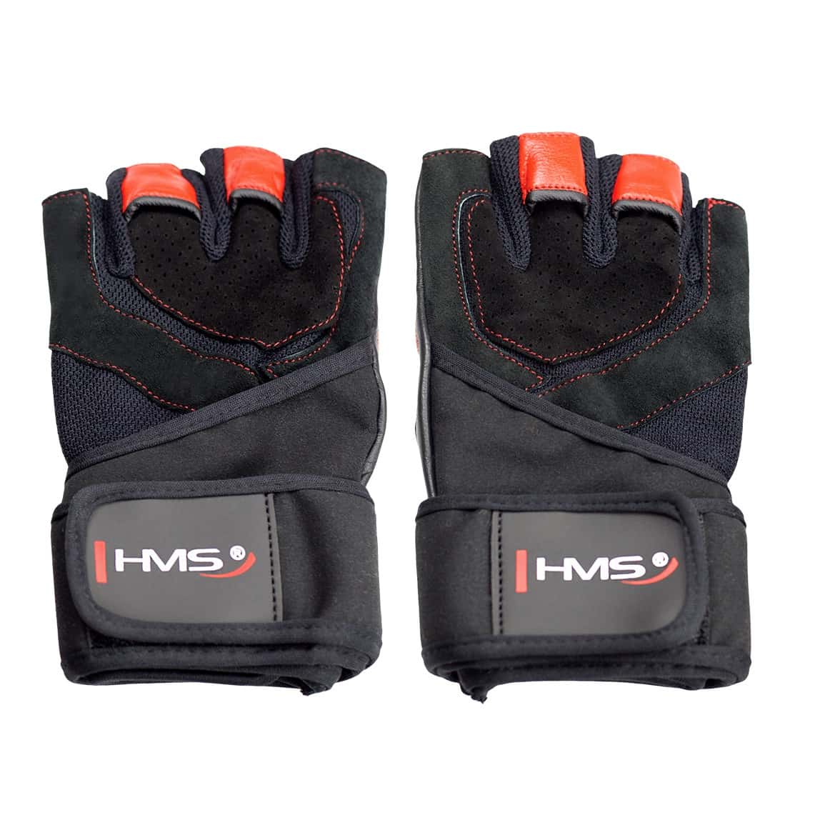 HMS RST01 Fitness Gloves Black/Red Size L - Comfort and Protection