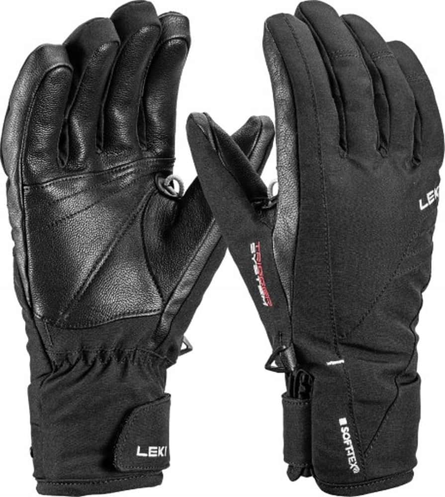 LE RĘK Cerro 3D Women's Ski Mittens - black, perfect for the slopes