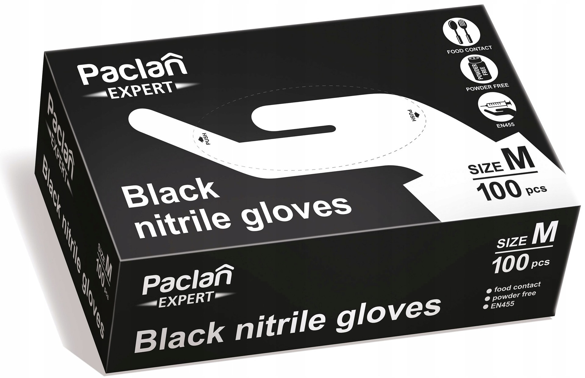 PACL Nitrile Gloves M - 100 pieces for protection and hygiene