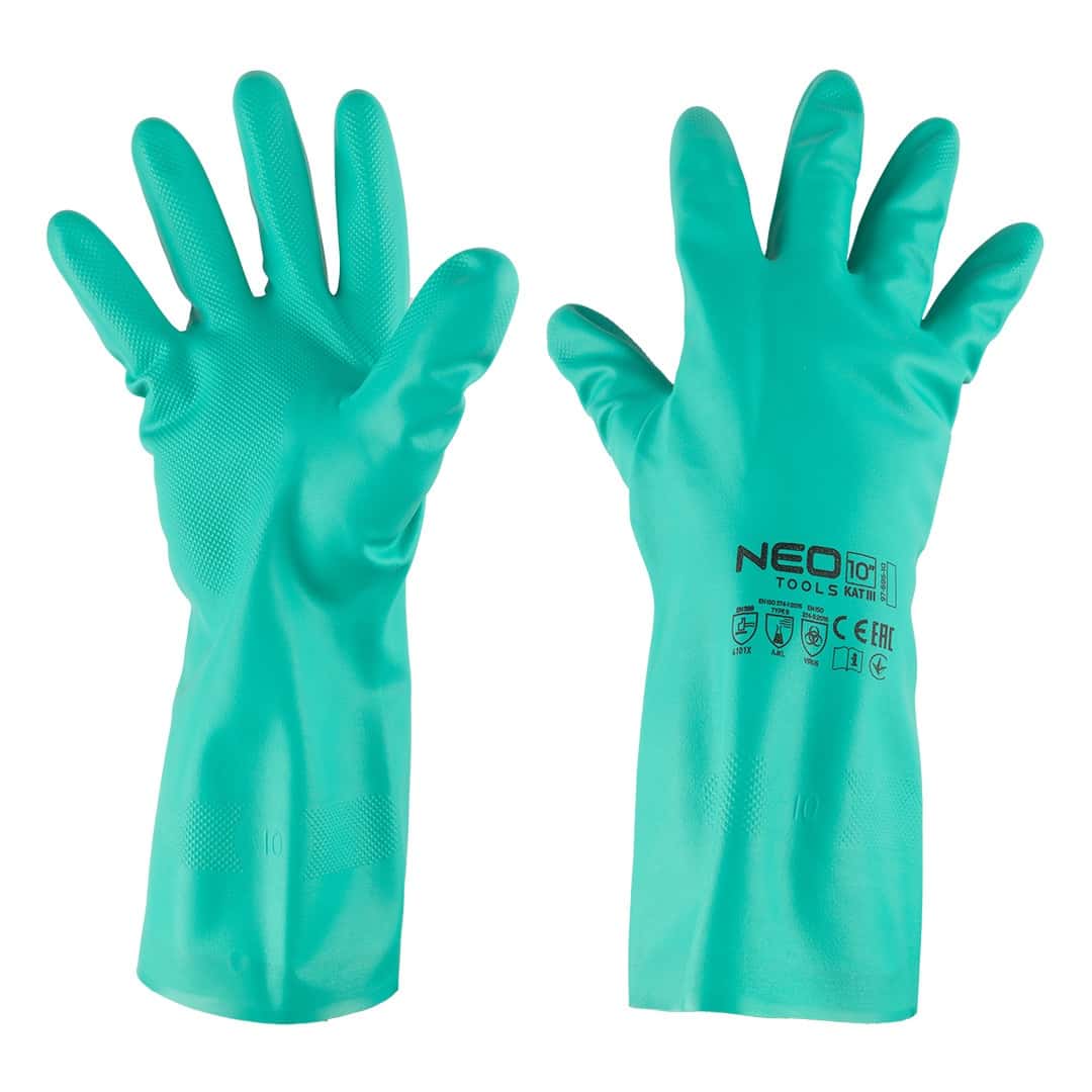 NEO TOOLS Chemical resistant nitrile gloves size 10 - protection in all conditions