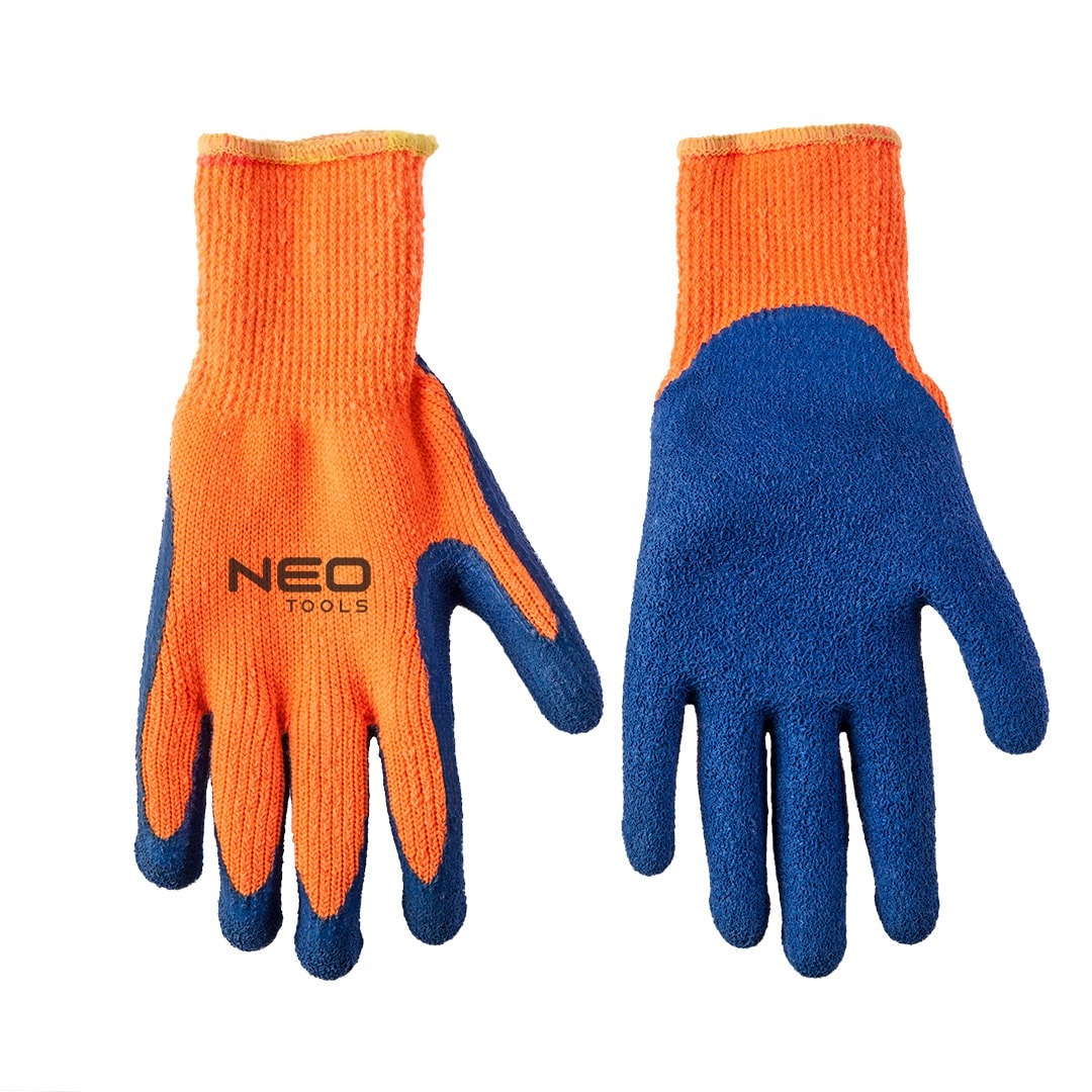 Insulated acrylic work gloves coated with latex 10" - comfort and protection