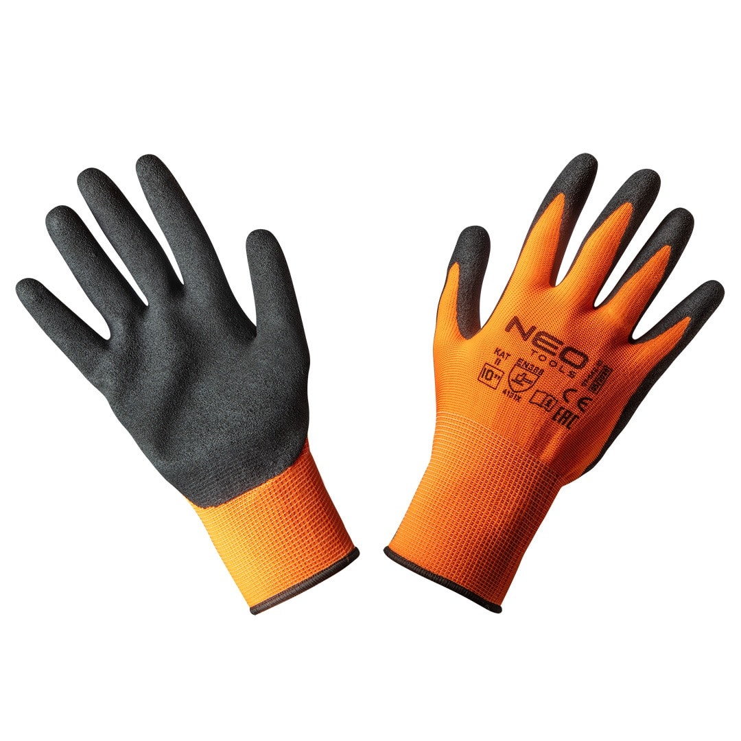 NEO Polyester work gloves with nitrile sandy coating size 10