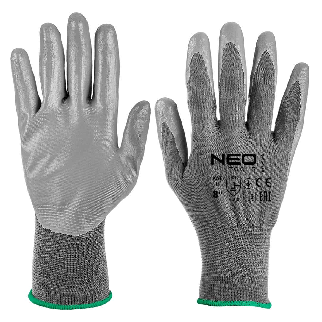 NEO TOOLS Polyester work gloves PU coated size 8 - ideal for manual work