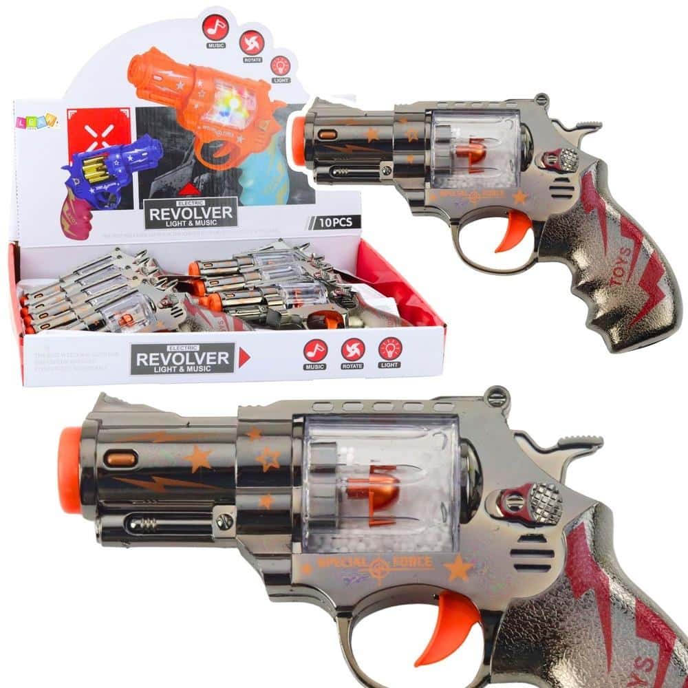 Revolver magazine with balls light and sound - ideal gift for children