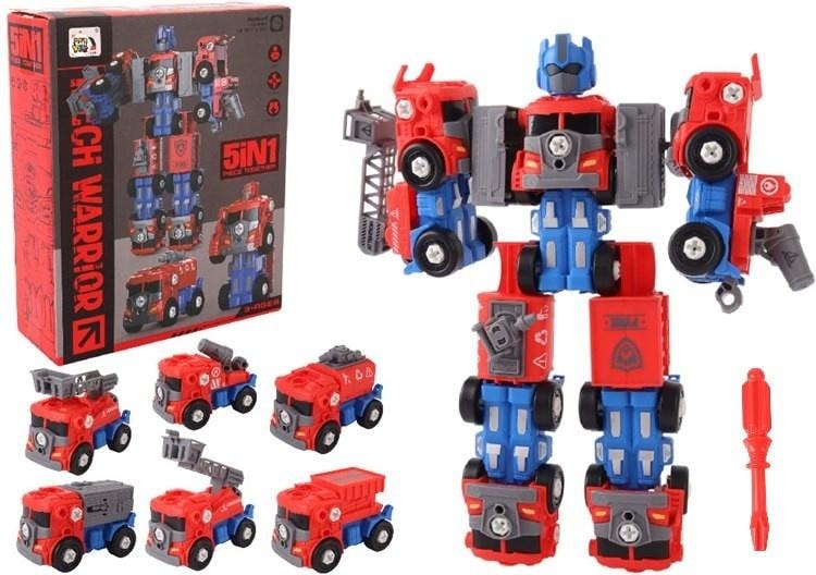 Pro Kids 5-in-1 Screw Robot red - construction set for little engineers