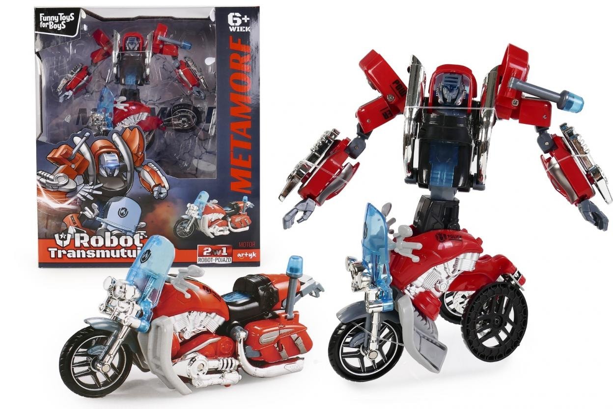 Robot motorcycle - illustration for children - stimulate the imagination!