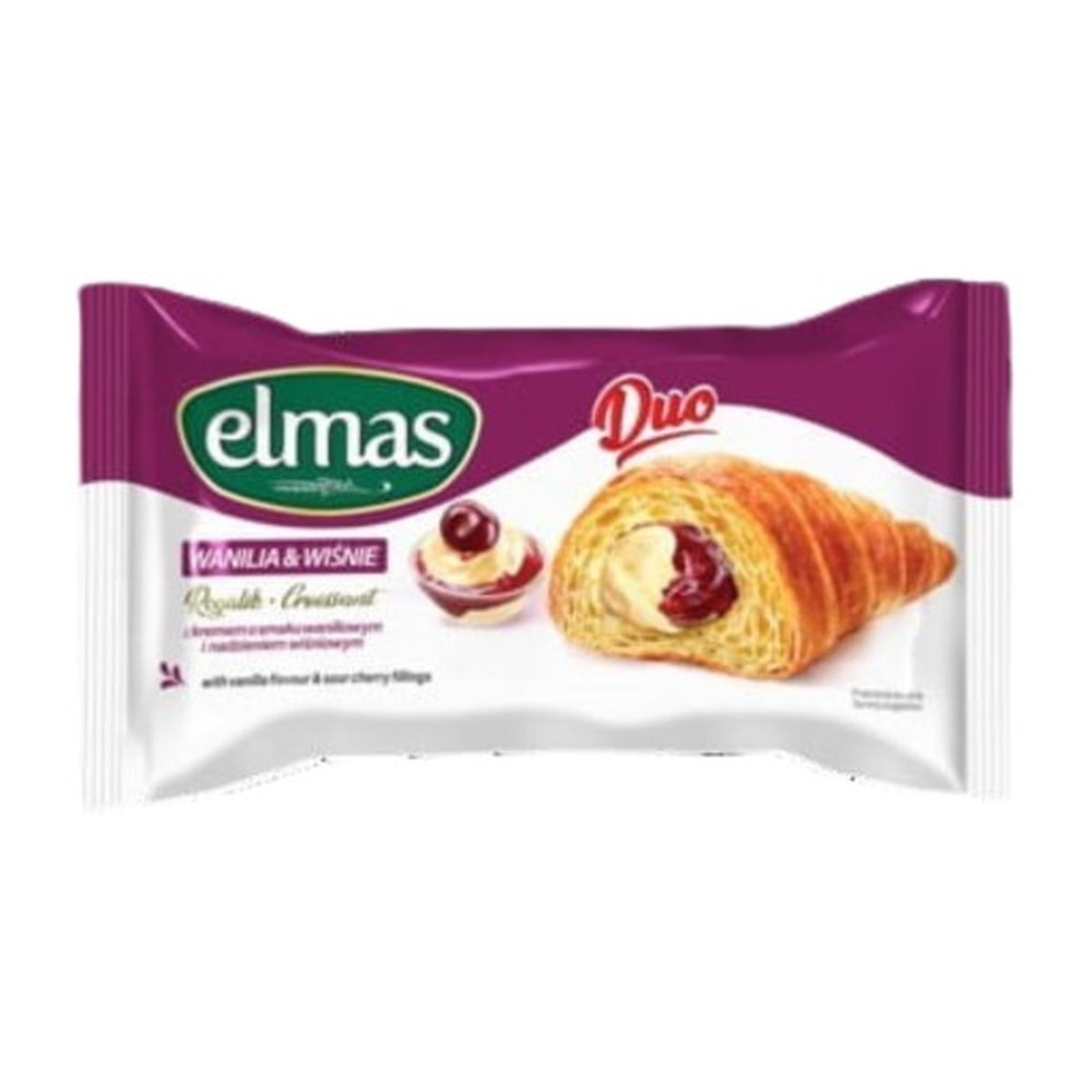 Elmas Croissant with Vanilla-Cherry Cream 60g - perfect snack