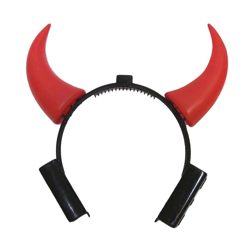Glowing devil horns - red on headband