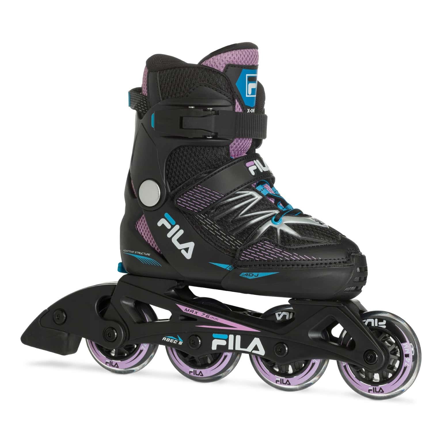 Fila Skates Wizy G Roller Skates - black/yellow/magenta, perfect for recreation