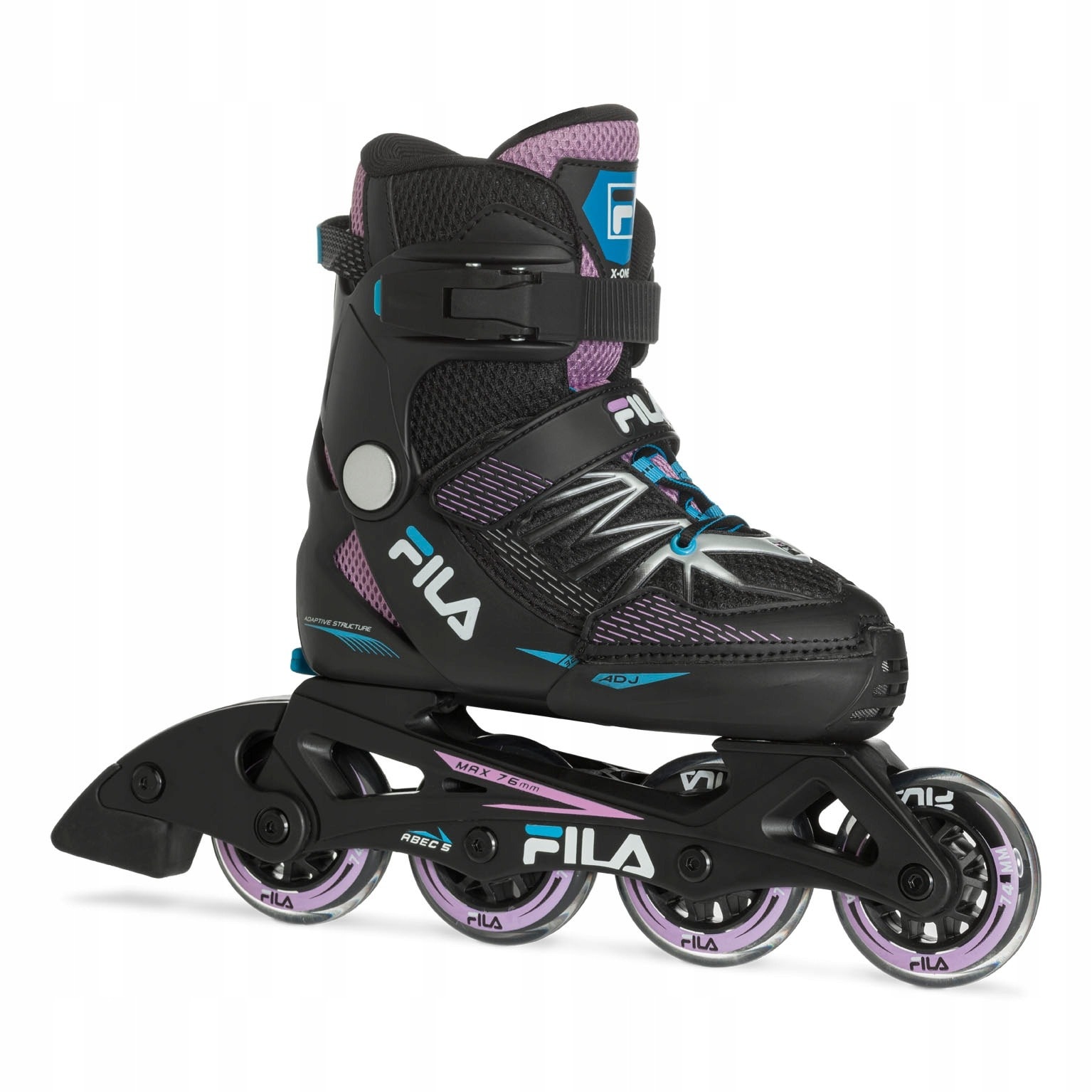 Fila Skates Wizy G Roller Skates - black/yellow/magenta, perfect for recreation