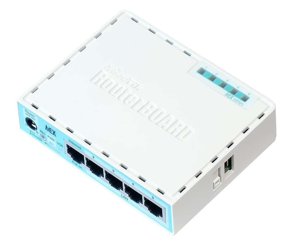 Mikrotik RB750GR3 - Gigabit Ethernet Router Turquoise, White - ideal for home and office