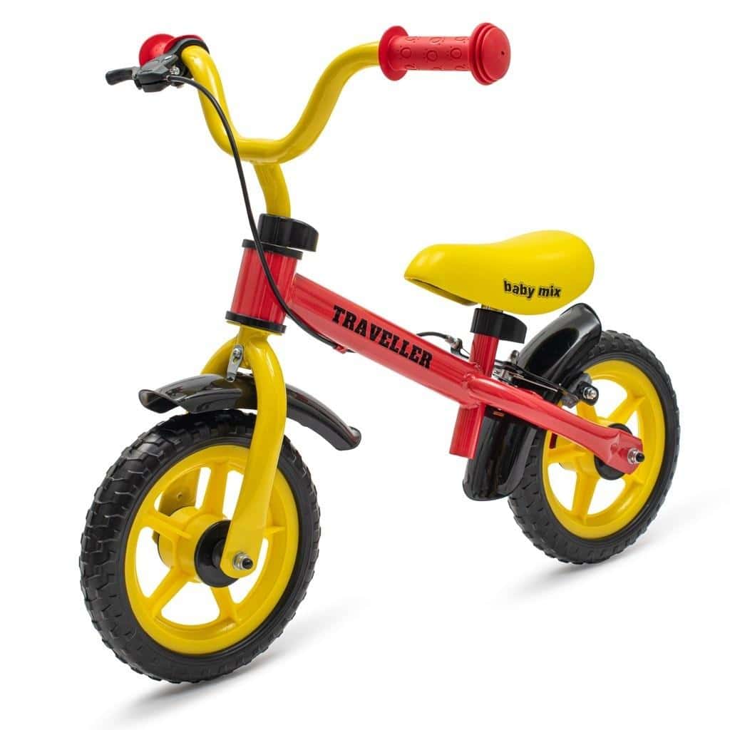 Baby Mix Traveller - Balance bike with brake red for children