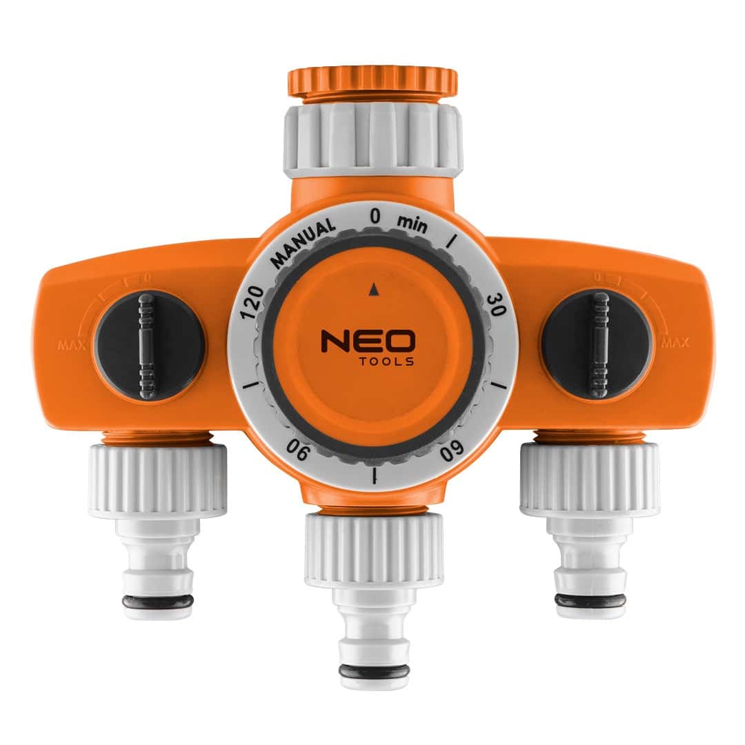 NEO TOOLS Three-way valve splitter with lock and timer