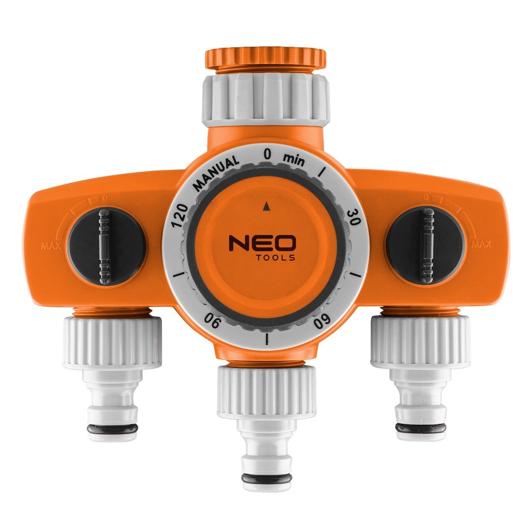 NEO TOOLS Three-way valve splitter with lock and timer