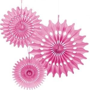 Decorative rosettes pink - Paper decorations for every occasion