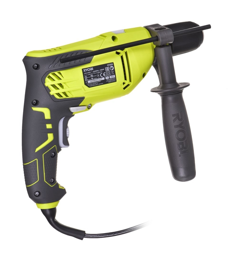 RYOBI 800W impact drill with case - perfect for any workshop
