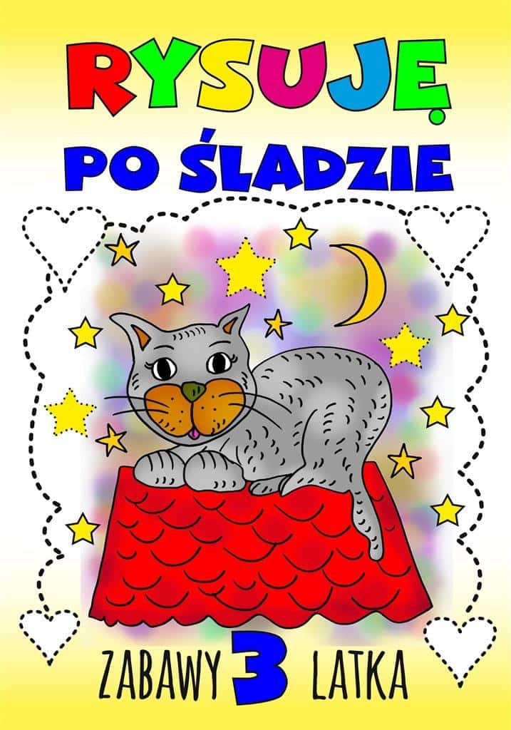 Love Books Drawing by tracing - Activities for 3-year-olds. Develop creativity!