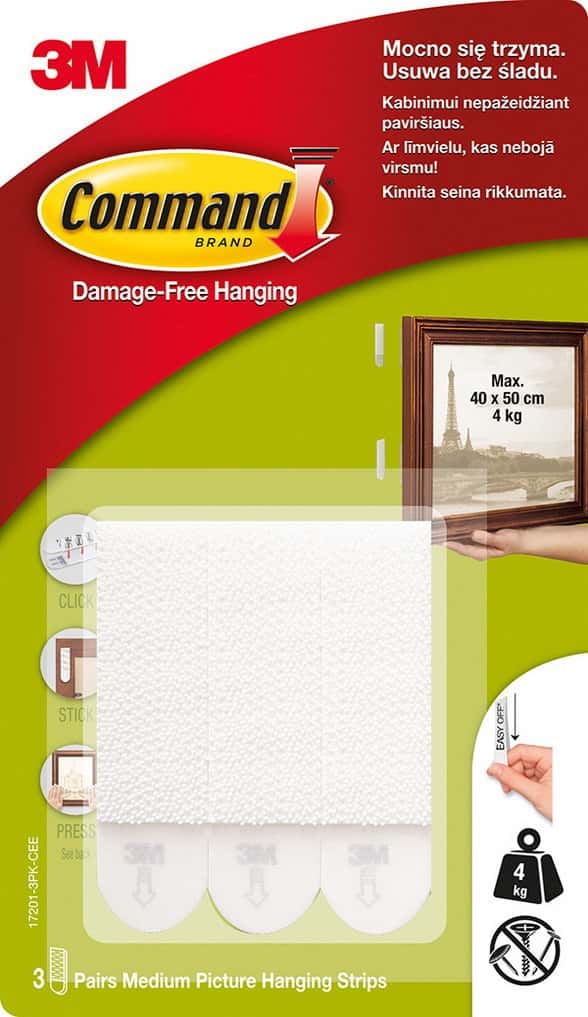 3M Command Picture Hanging Strips - easy installation