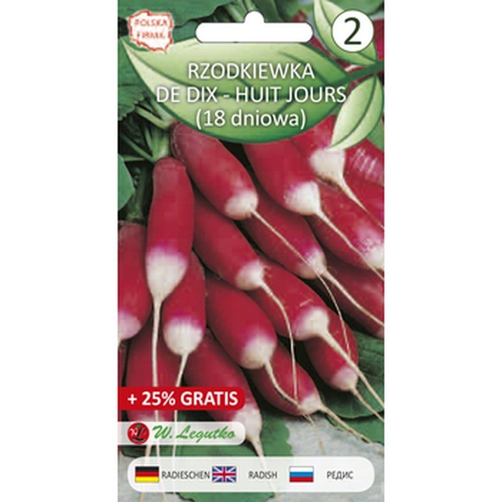 Radish De Dix-Hit Legutko - early variety for cultivation, ideal for salads