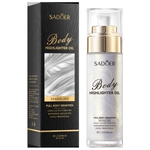 Sadoer Body Highlighter Oil Silver - Dazzling glow for any occasion