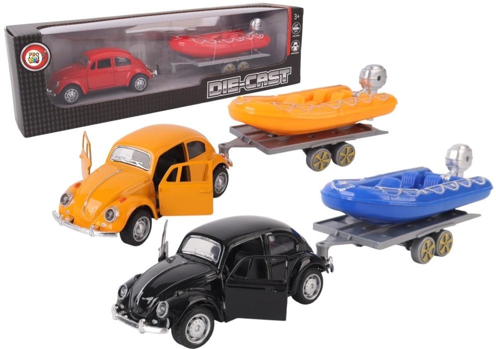 Pro Kids Car with inflatable boat on trailer - ideal set as a gift