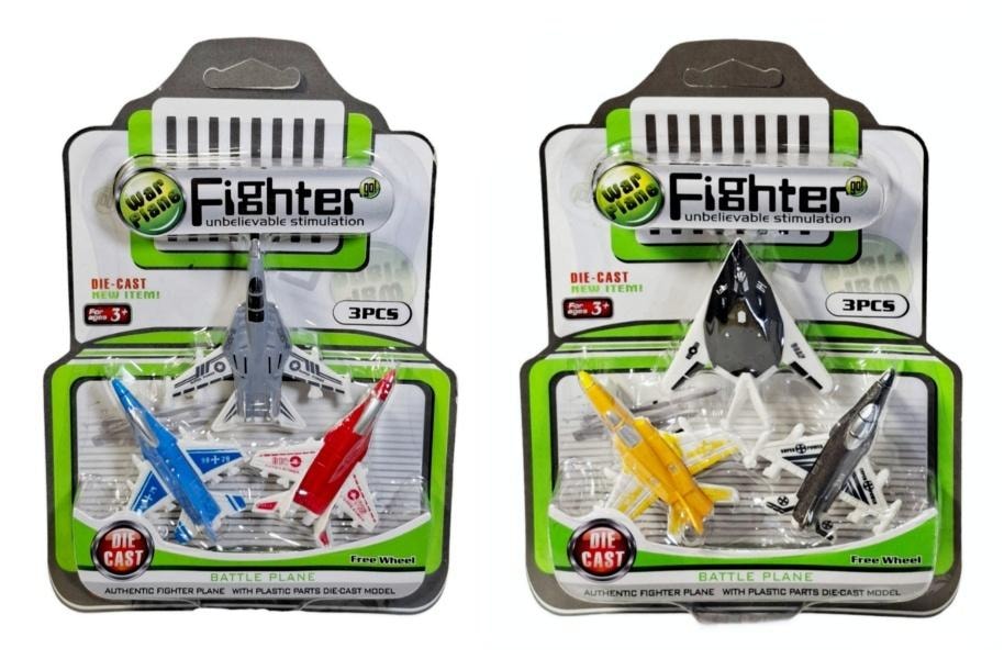 Swede Airplane 3pcs mix - metal fighter planes for little pilots