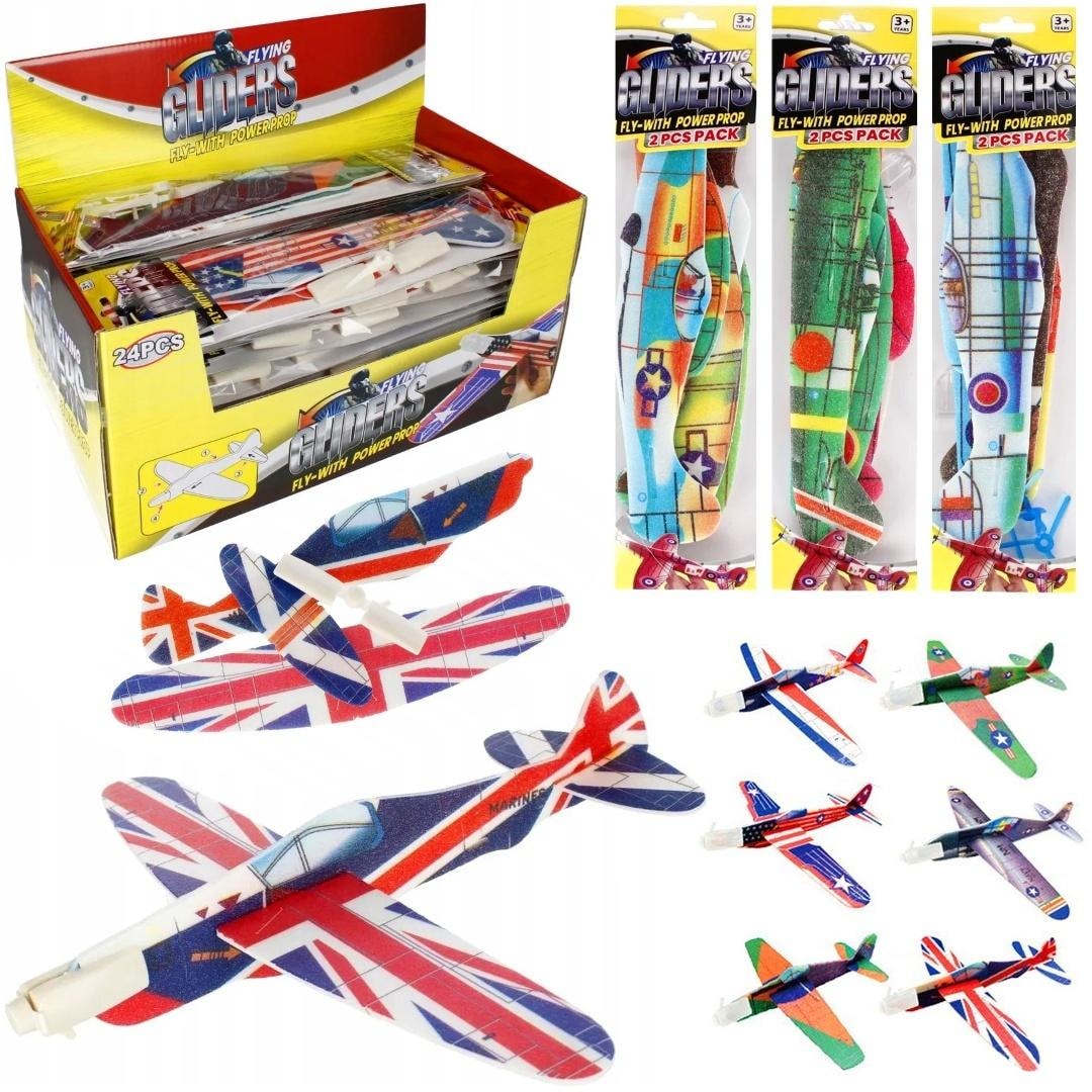 Trifox Styrofoam Airplane Fighter MIX Colors - perfect as a gift