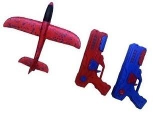 Foam Airplane Launcher Gun - Mix Colors for Kids