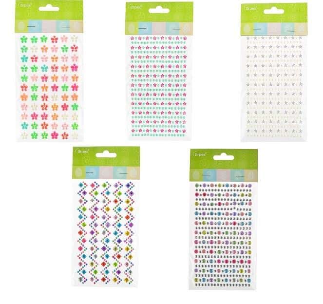 Self-adhesive decorative crystals MIX patterns - create unique decorations