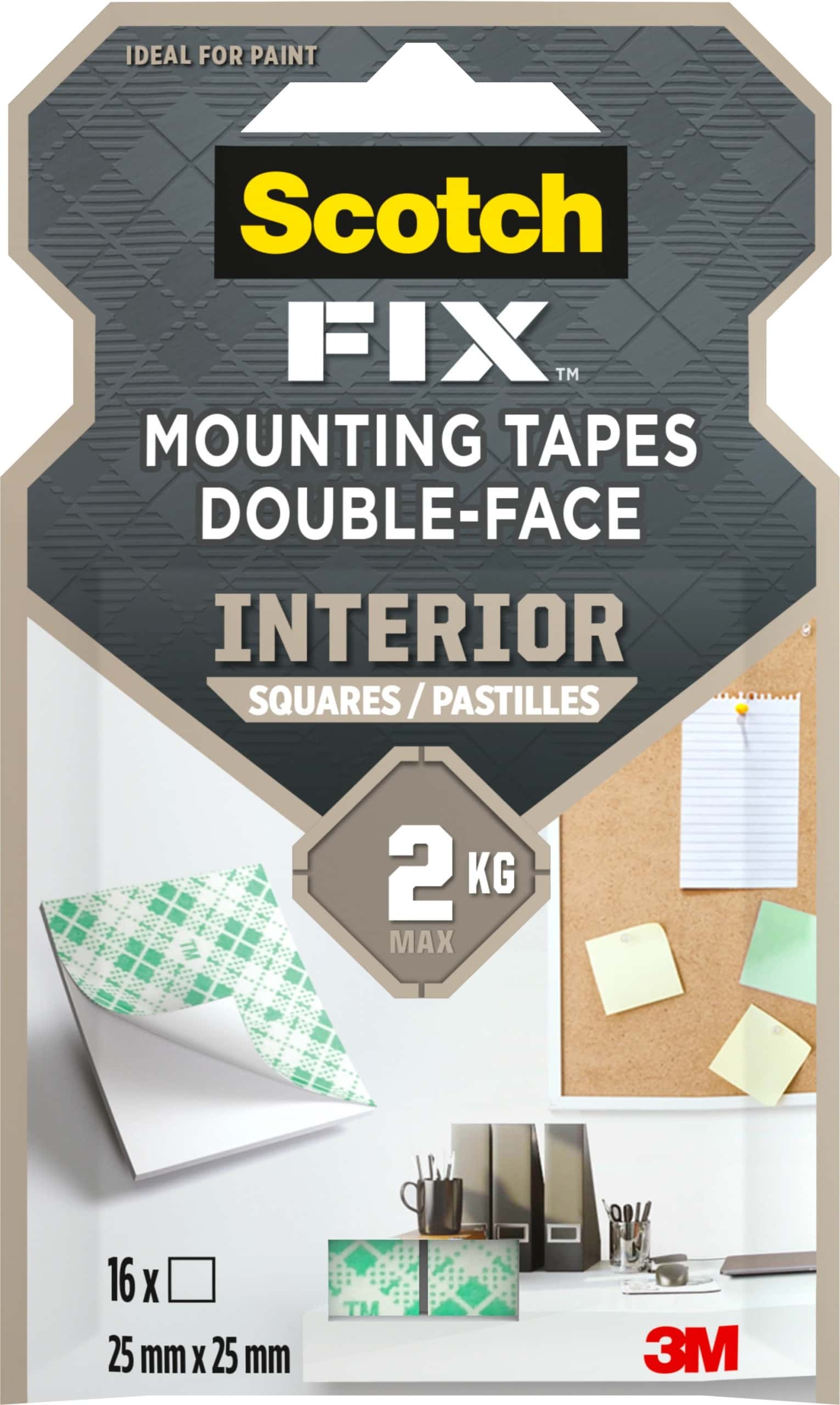 3M Self-adhesive mounting strips - 16 pieces for quick mounting