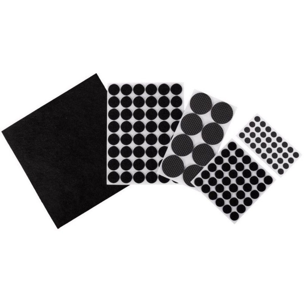 Self-adhesive felt pads foam furniture pads, 125 pieces, black