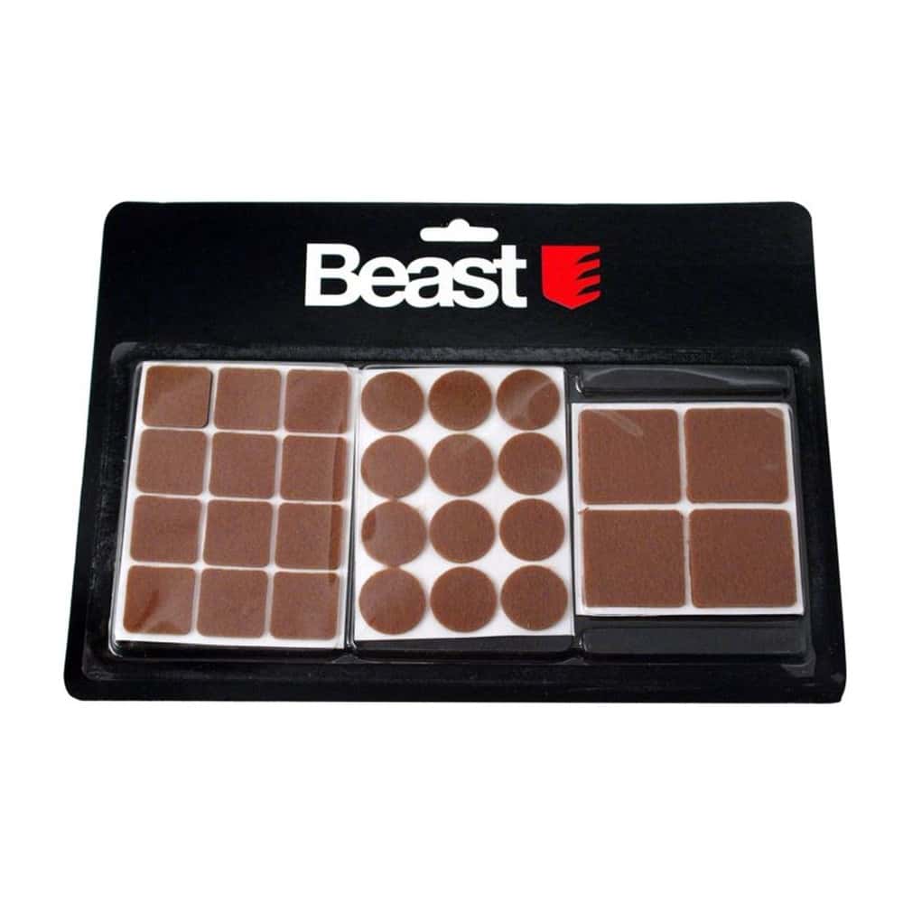 Self-adhesive felt pads - set of 28 pieces, brown