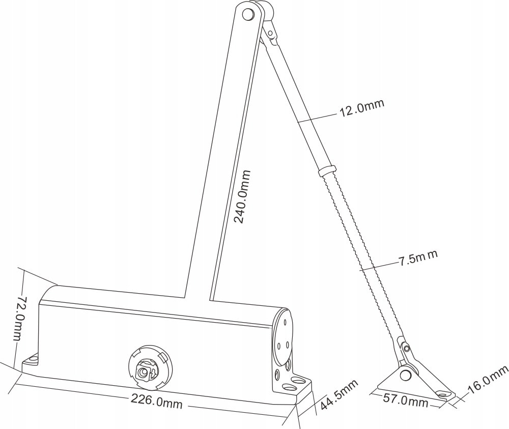 SCOT DC-30 Door closer for doors 80-100 kg
