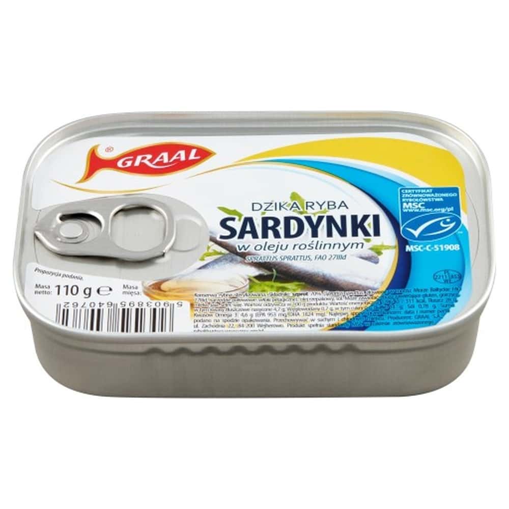 Graal Sardines in Oil - excellent taste and source of Omega-3