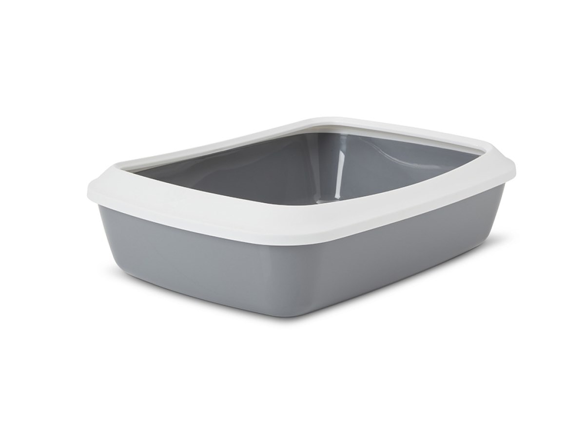 Savic Iriz cat litter box with rim 42cm gray - comfort and hygiene