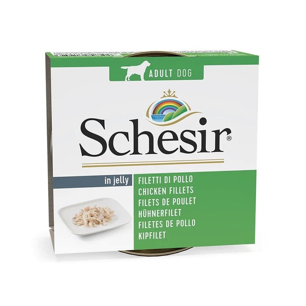 Schesir Adult Chicken Fillets - Delicate food in jelly for your dog