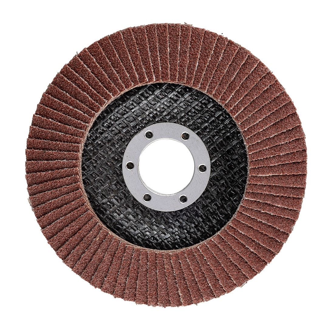 GRAPHITE Flap disc 115 x 22.2 mm, grit P80 - for grinding steel and wood